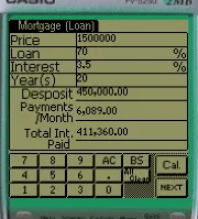 Mortgage Calculator for Pocket Viewer