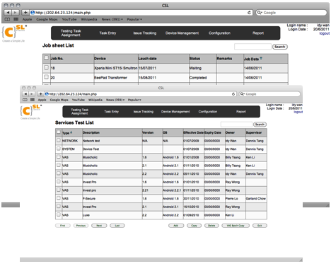 CSL Workflow portal